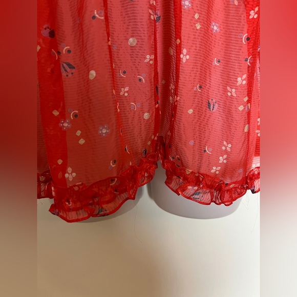 Marc Jacobs Tangerine Floral Blouse with Velvet Belting - Picture 5 of 13